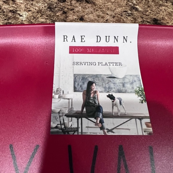 Brand new and never used Rae Dunn melamine Valentines plate - Picture 5 of 6